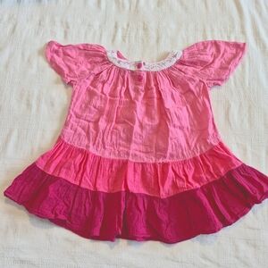 Pink Chicken Happy line 3 years Tunic gauze 3 shade pink dress, Play for defects